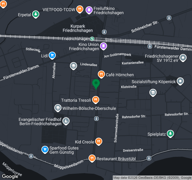 Karte mit dem Standort